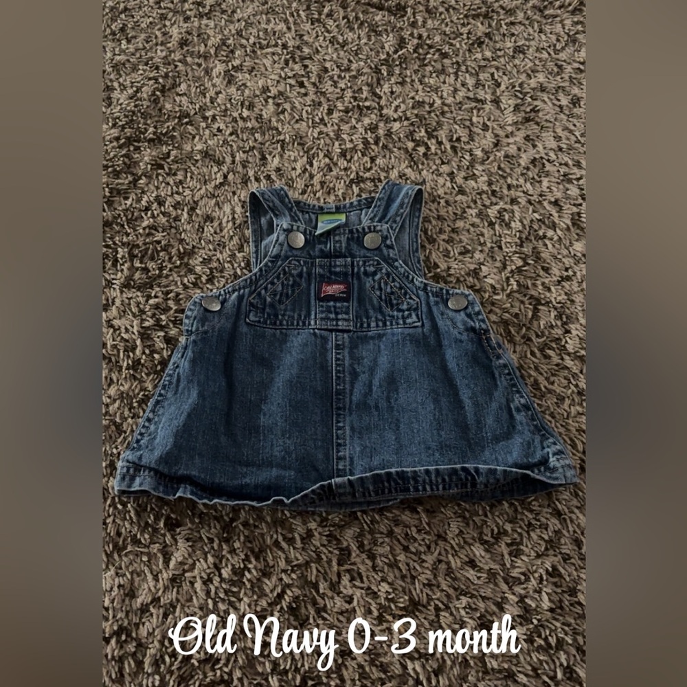 Baby Girl 0-3 month Old Navy Jean Dress